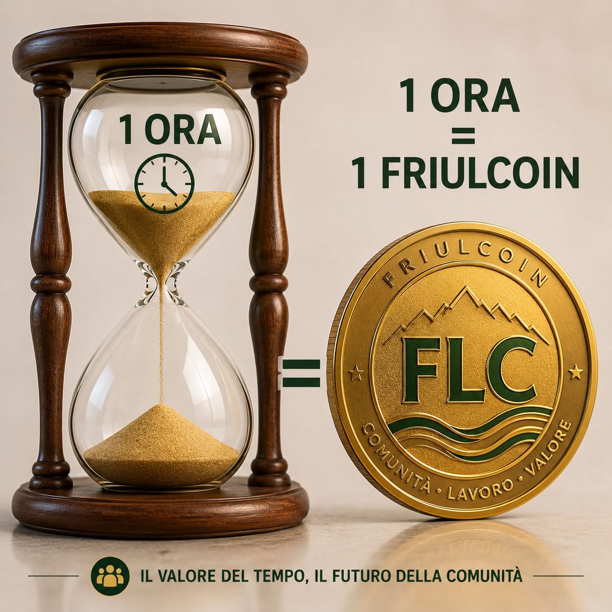 Friulcoin (FLC) – 1 ora = 1 Friulcoin